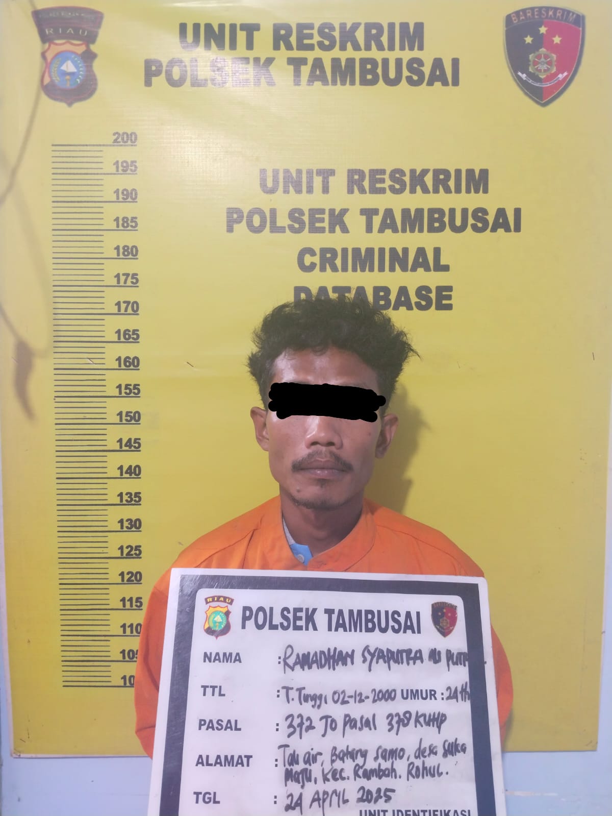 Gerak Cepat, Unit Reskrim Polsek Tambusai Ungkap Pelaku Penggelapan Sepeda Motor