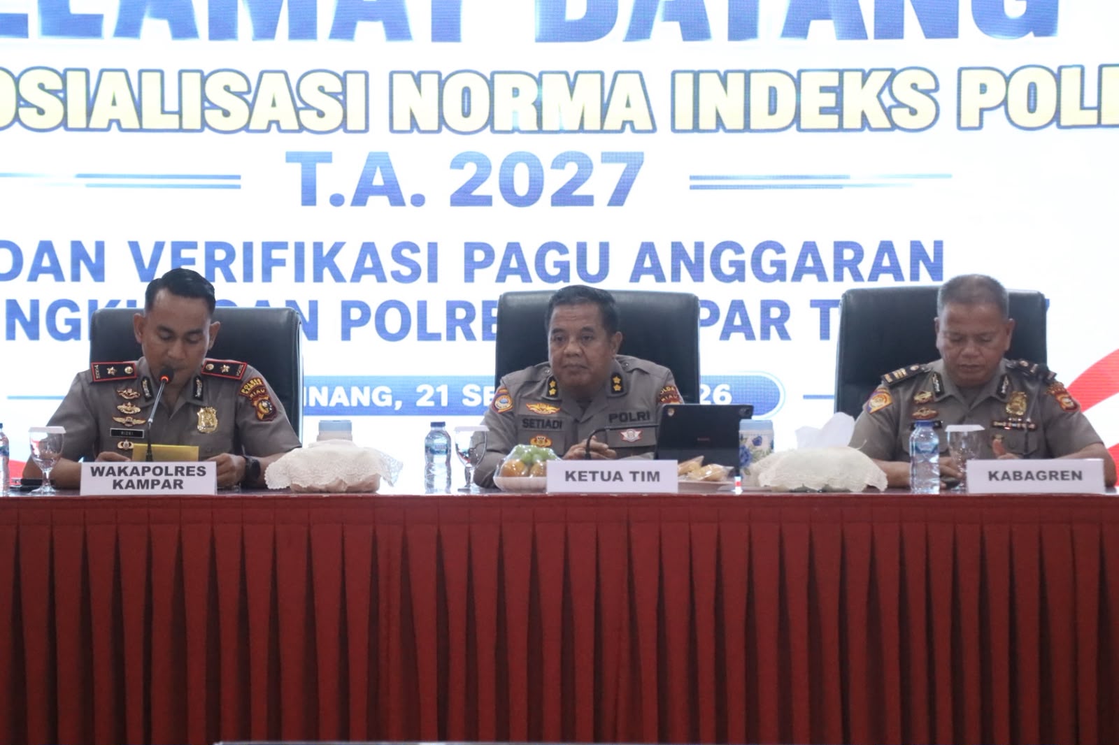 Sosialisasi Norma Indeks & Verifikasi Anggaran T.A. 2027, Biro Rena Polda Riau Turun Langsung ke Pol