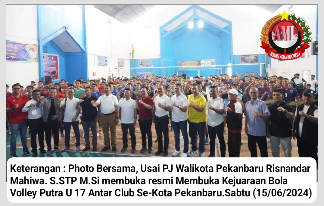 Pj Walikota, Sekdako dan Forkopimda, serta Komut TNN dan Ketua AMI Hadiri Kejuaraan Bola Voly Putra 