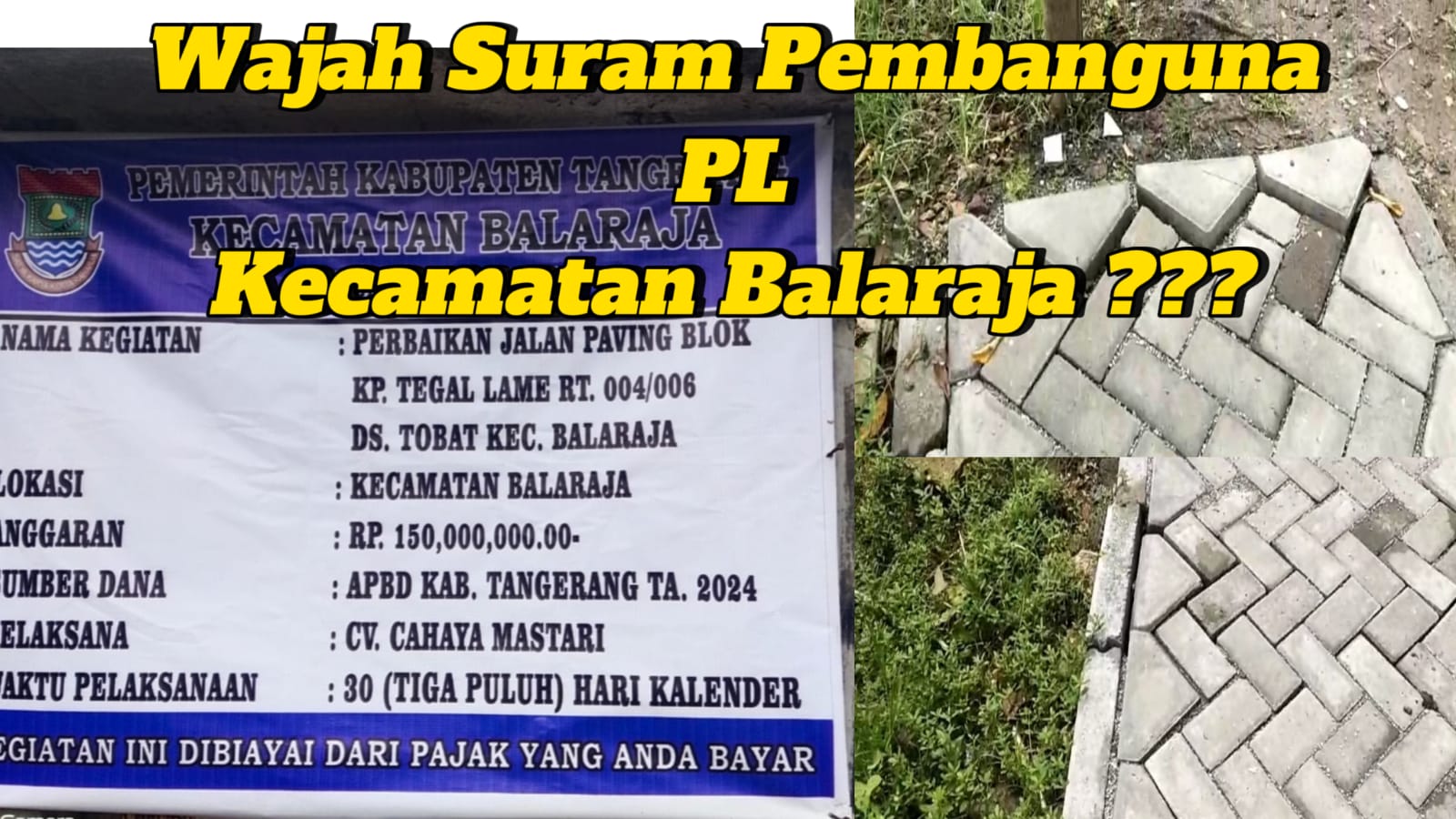 Pj Bupati Tangerang Dinilai Perlu Perbaiki Kinerja Kecamatan Balaraja, Aktivis: Ini Sangat Memalukan