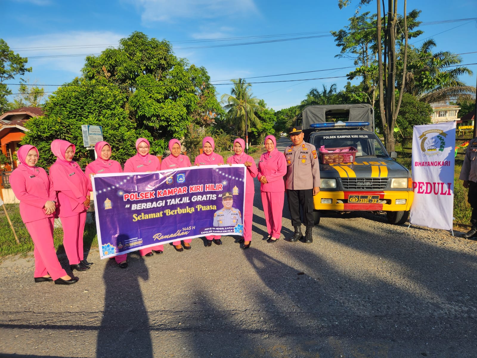 Begini Kegiatan Kapolsek Kampar Kiri Hilir Jelang Berbuka Puasa