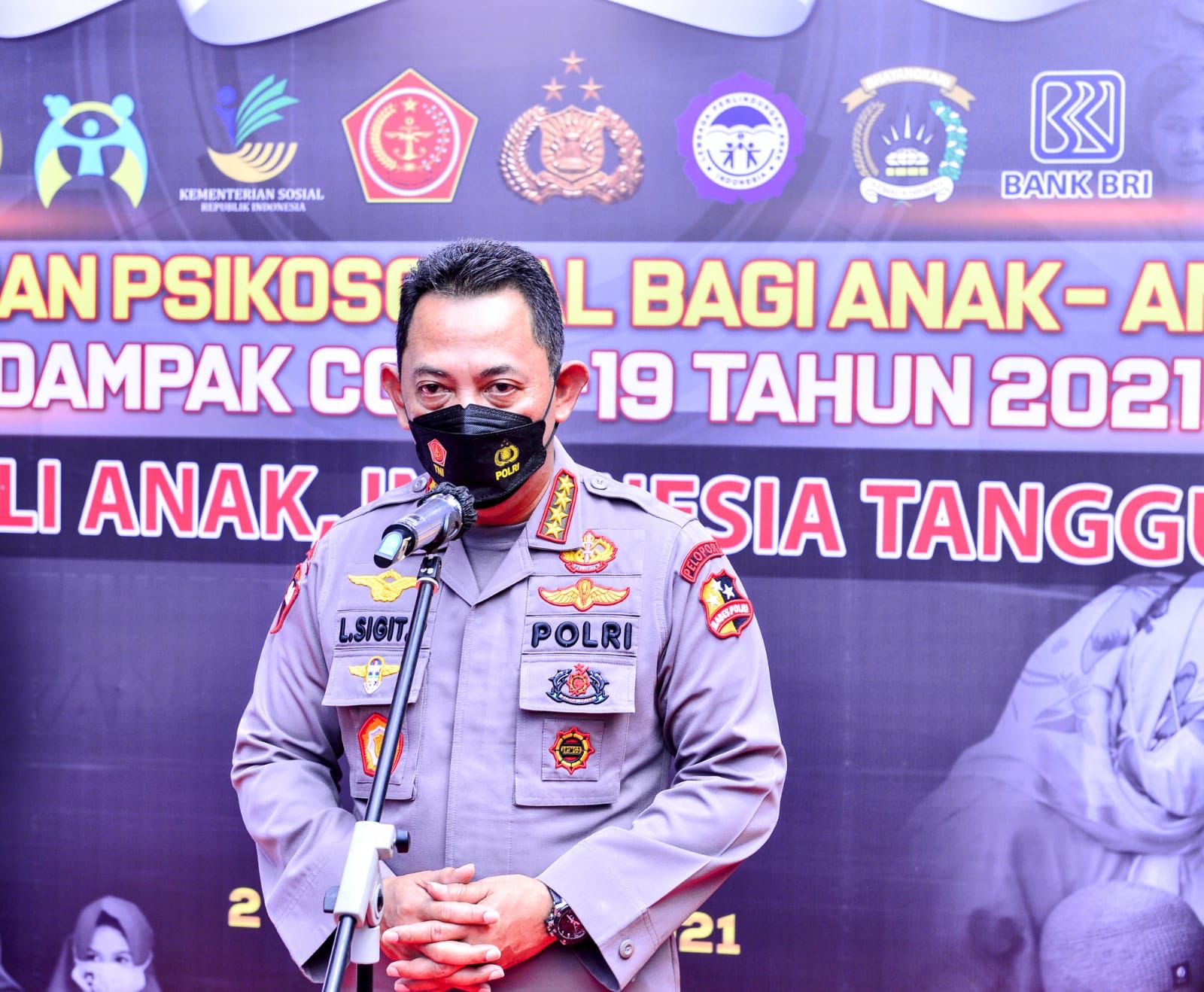 Jaga Generasi Penerus Bangsa, Kapolri Beri Dukungan Psikososial ke Anak Terdampak Covid-19