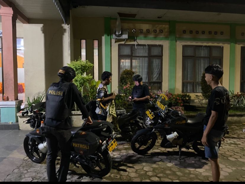 TIM RAGA RES KAMPAR PATROLI MALAM AWASI KAMTIBMAS SEPUTAR BANGKINANG, SITUASI AMAN DAN LANCAR