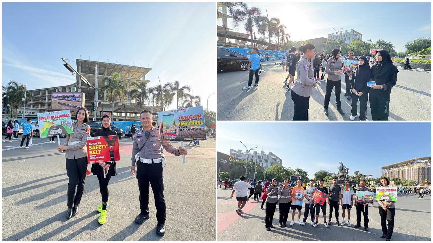 Polantas Menyapa Masyarakat CFD, Ajak Warga Wujudkan Tertib dan Aman Berlalu Lintas
