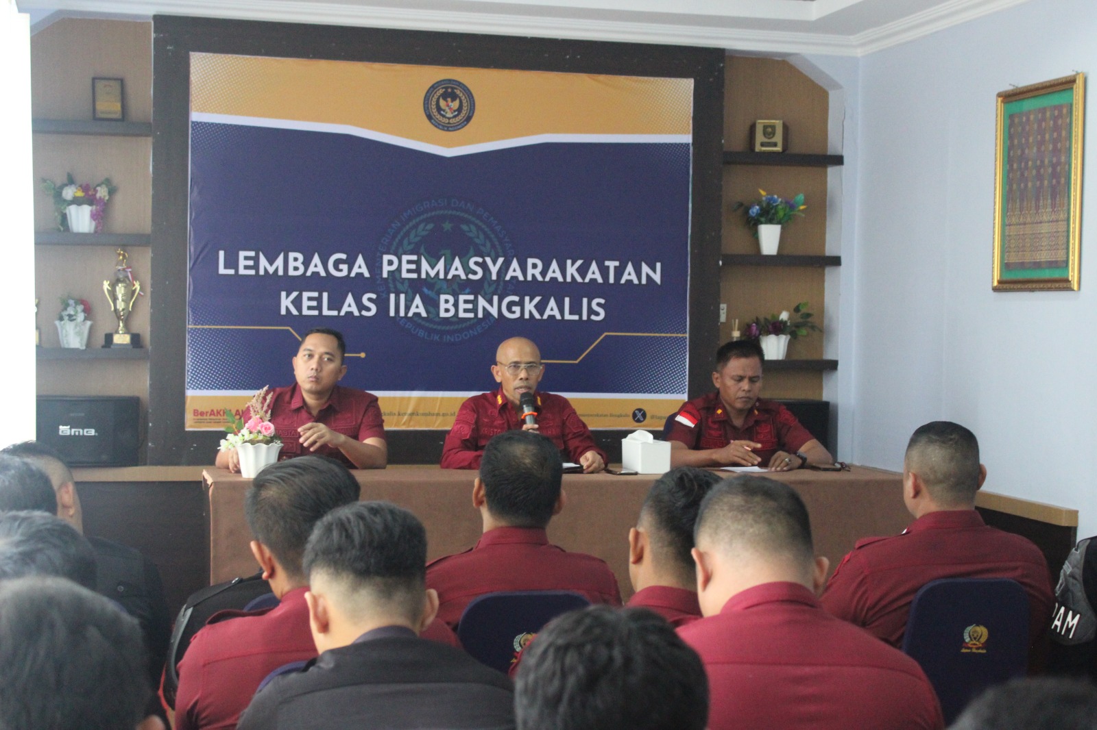 Lapas Bengkalis Adakan Rapat Penguatan Tugas dan Fungsi Pengamanan