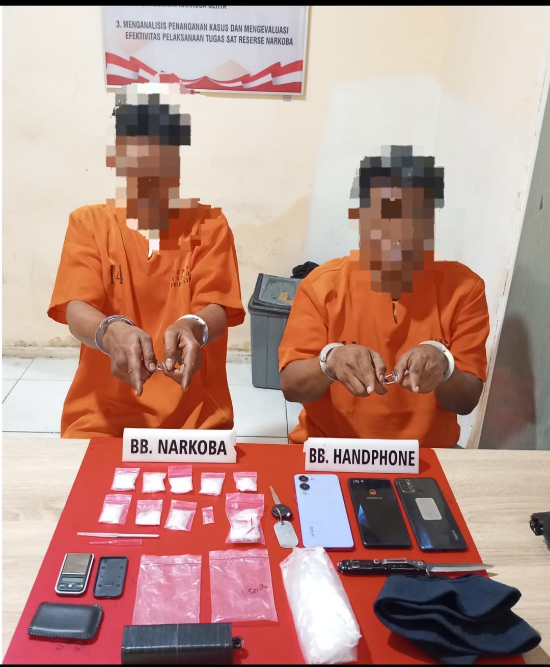 Satnarkoba Polres Kampar Tangkap Dua Pengedar Narkoba di Kelurahan Pasir Sialang