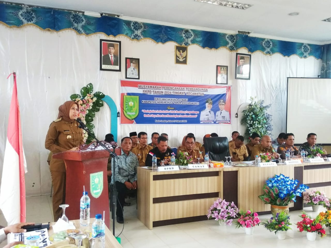 Bupati Rezita saat Musrenbang di Kecamatan Kuala Cenaku