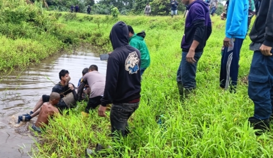 Warga Desa Rantau bakung ditemukan tenggelam di Parit kanal