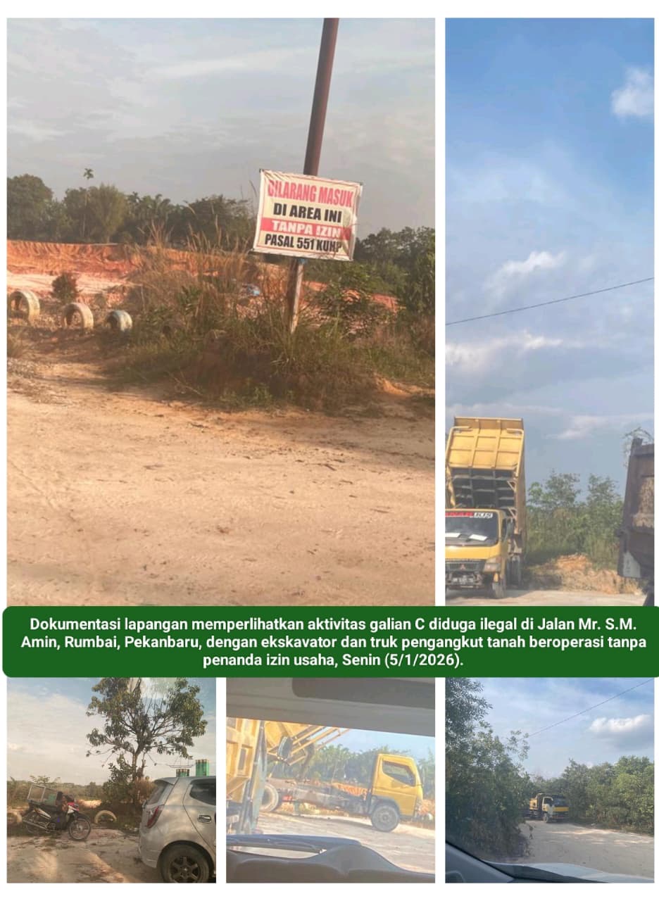 Januari 2026: Rumbai Masih Darurat Galian C Ilegal, Ratusan Truk Melenggang di Bawah Bayang-Bayang U