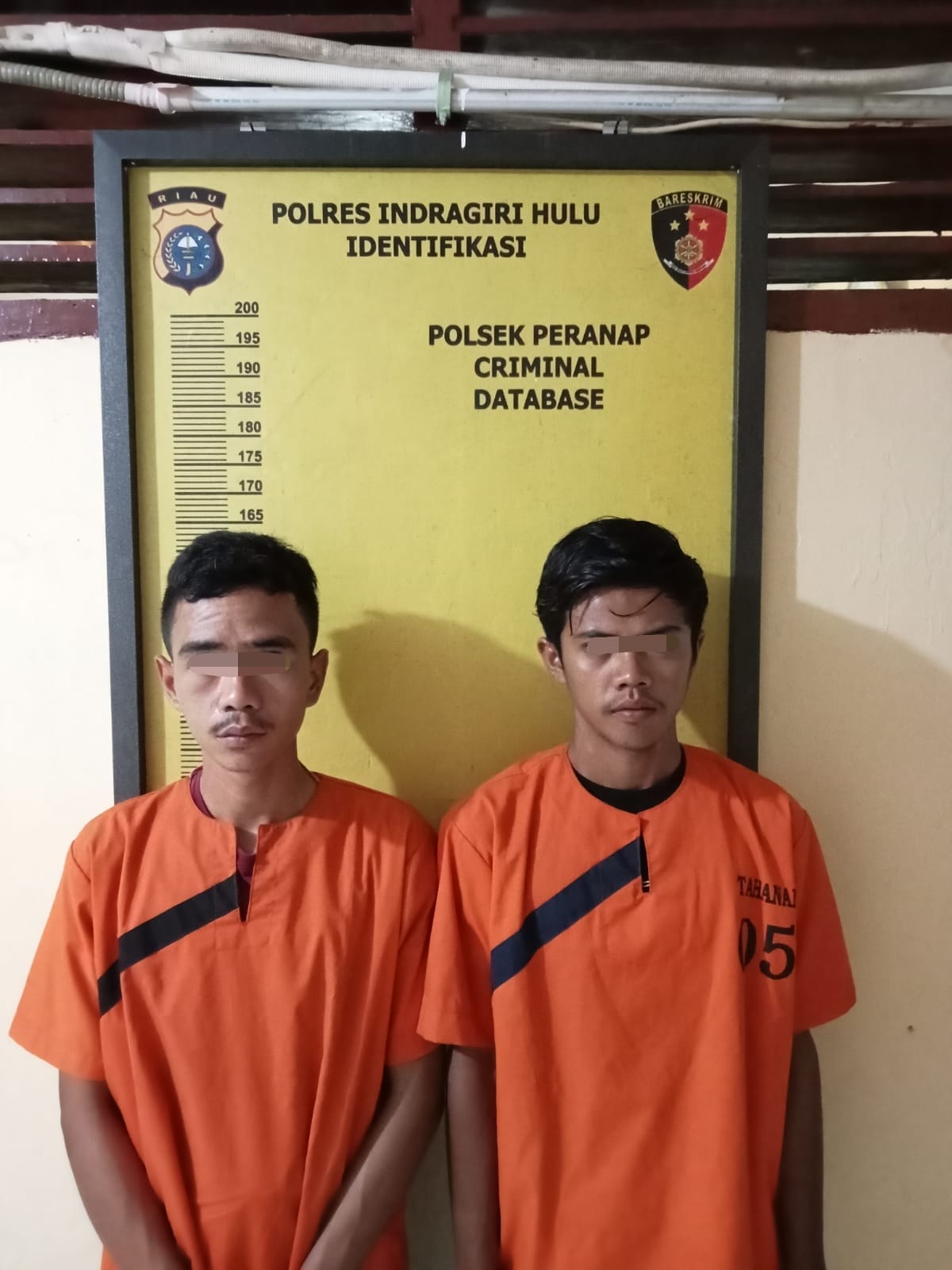 Polsek Peranap mengamankan 2 orang pelaku Pencurian