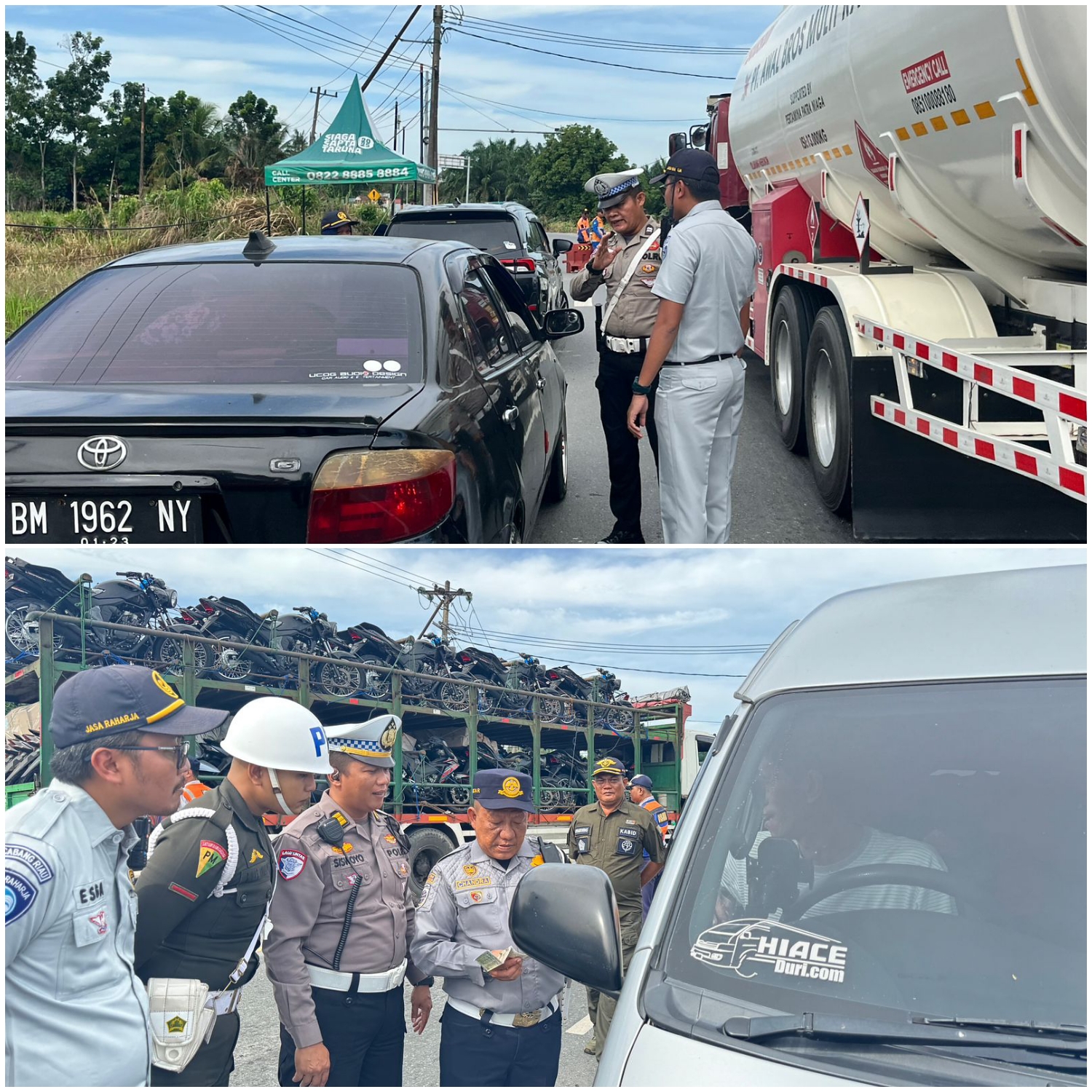 Satgas Gakkum Ops Patuh Lancang Kuning Polda Riau Tindak 48 Pelanggaran di Jalintim Tenayan Raya