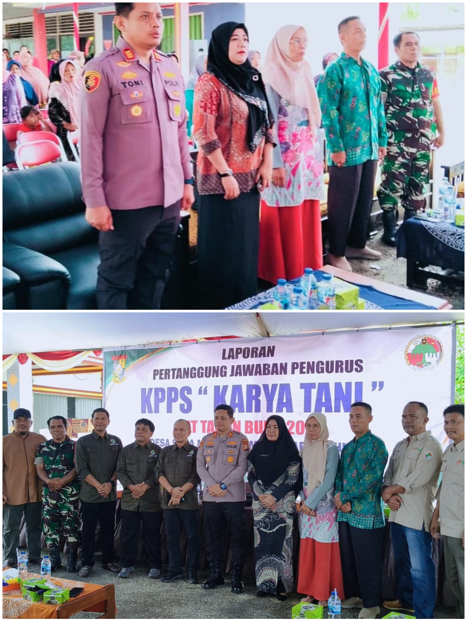 Kapolsek Tapung Hilir Hadiri RAT KPPS KARYA TANI Tahun Buku 2024, Ini Pesan AKP TONI