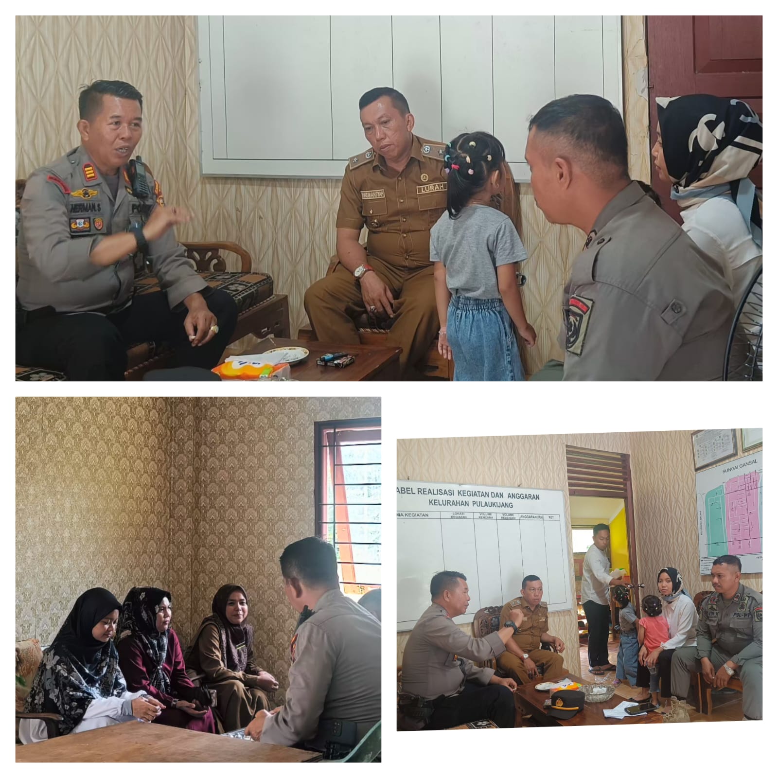 Jalin Silaturahmi ke Kantor Lurah Pulau Kijang, Kapolsek Reteh Ciptakan Cooling System