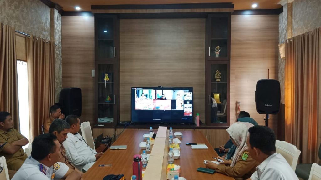 Bupati Inhil Ikuti Rakor Pengendalian Inflasi Daerah Secara Virtual