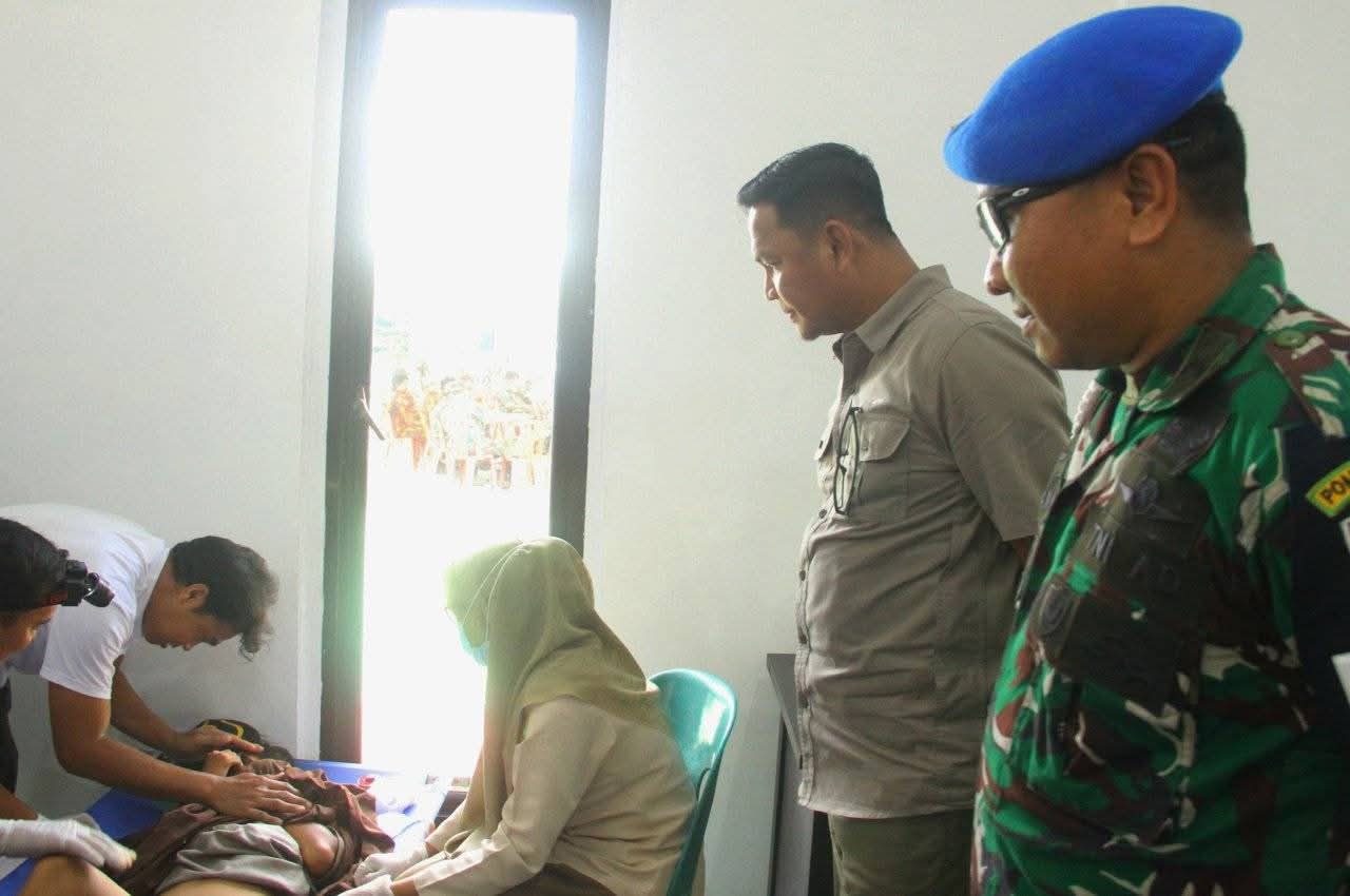 Wakili Bupati, Sekda Tanjab Barat Hadiri Bakti Sosial Kesehatan Kodim 0419/Tanjab