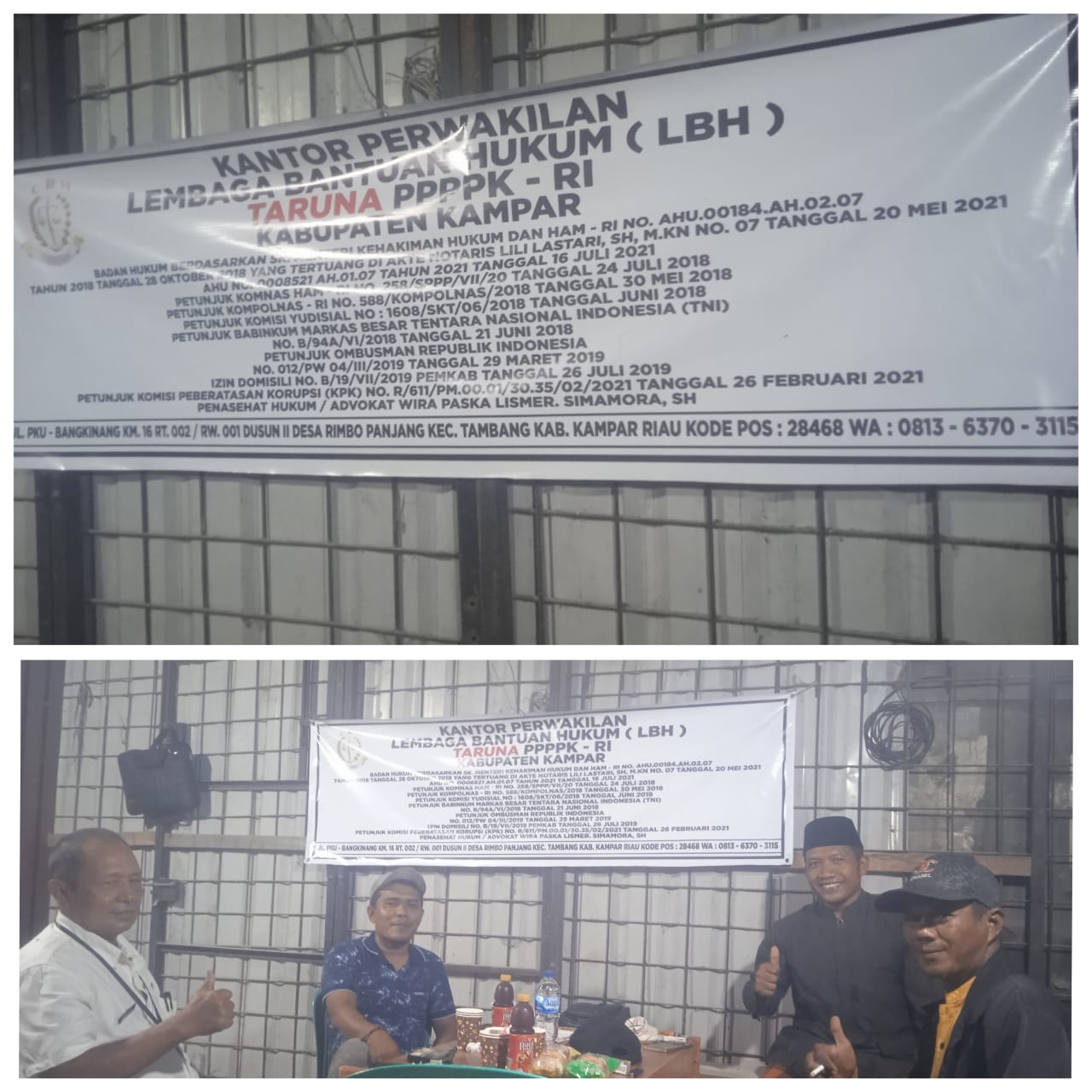 LBH Taruna PPPPK-RI Buka Kantor Cabang di Kabupaten Kampar Desa Rimbo Panjang