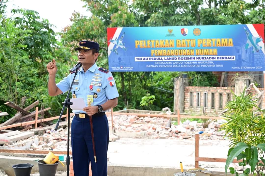 Drajad Ucapkan Terima Kasih, Rumahnya Dibangun Berkat Kepedulian Lanud Roesmin Nurjadin