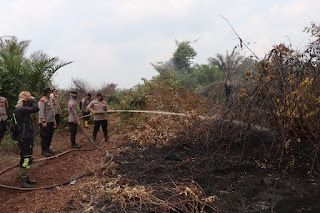 Dua lahan perkebunan kelapa sawit terbakar  Desa Paya Rumbai inhu