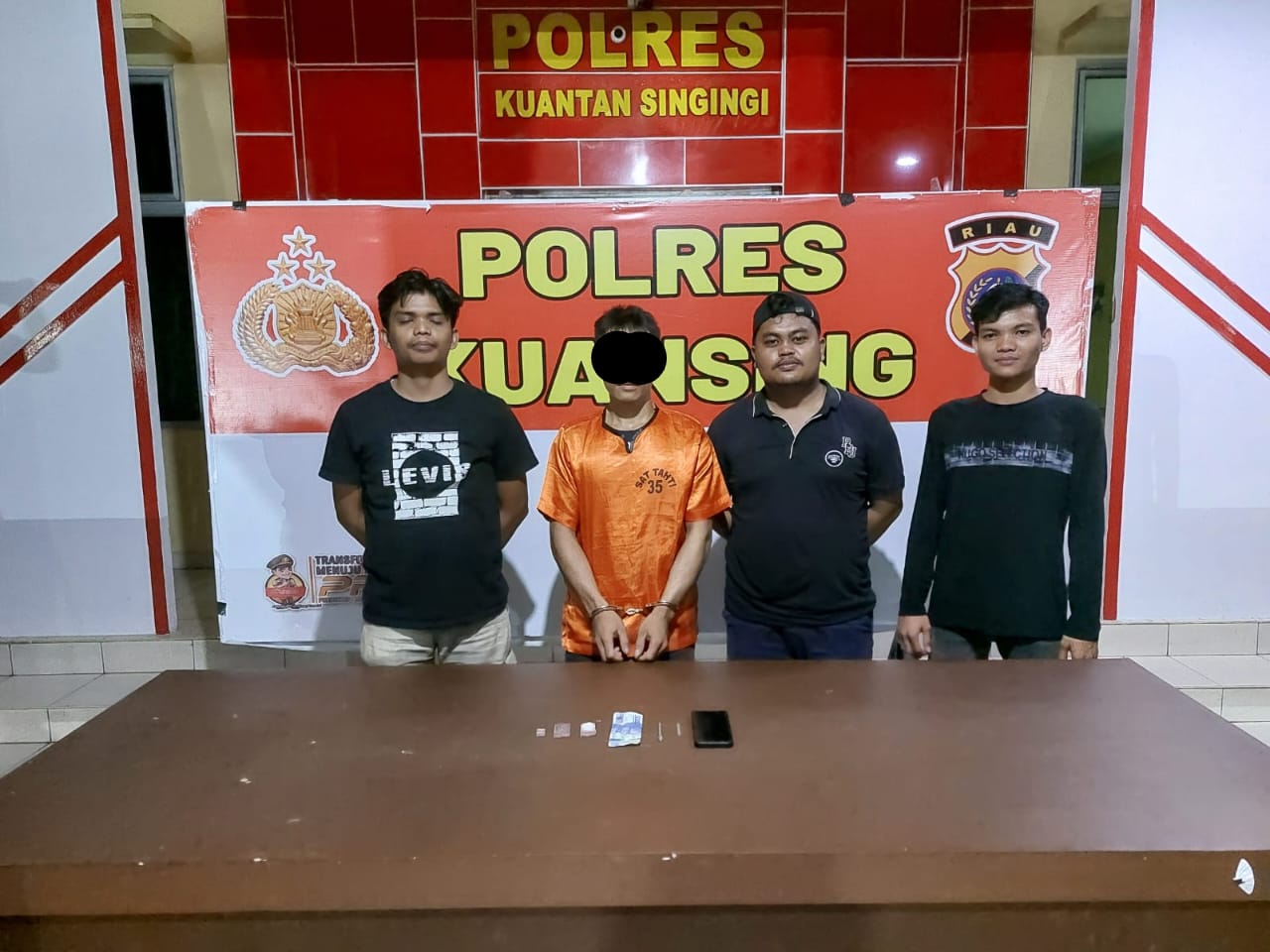 Tim Mata Elang Sat Res Narkoba Polres Kuansing Ungkap Tindak Pidana Narkotika Jenis Sabu 