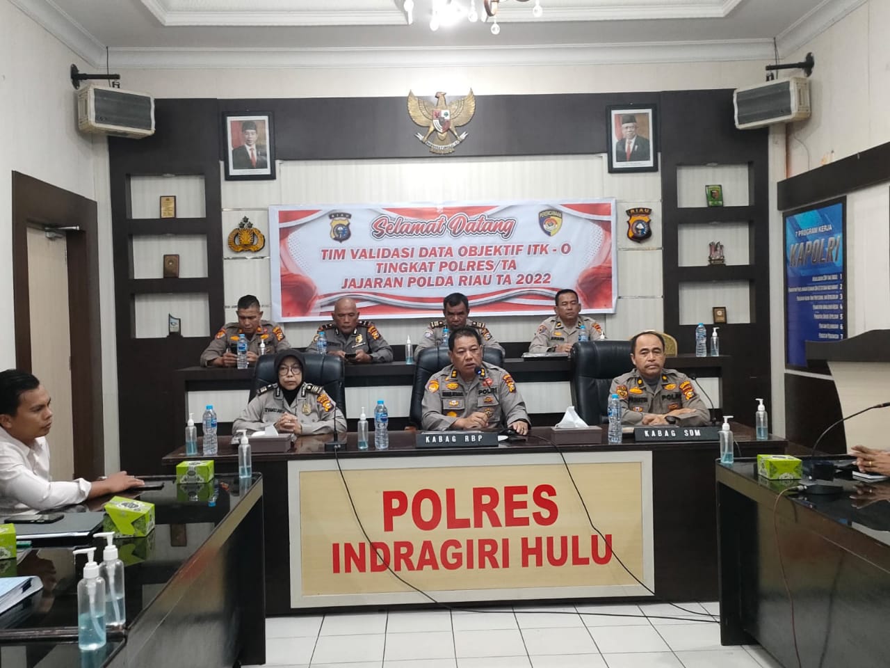 Polres Inhu Gelar Validasi Data Objektif ITK-O Tahun 2022