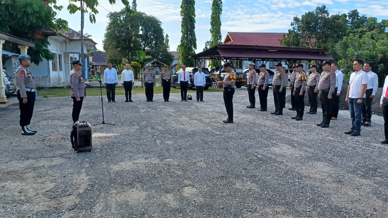 Pimpin Apel Pagi, Begini Arahan Kapolsek Siak Hulu