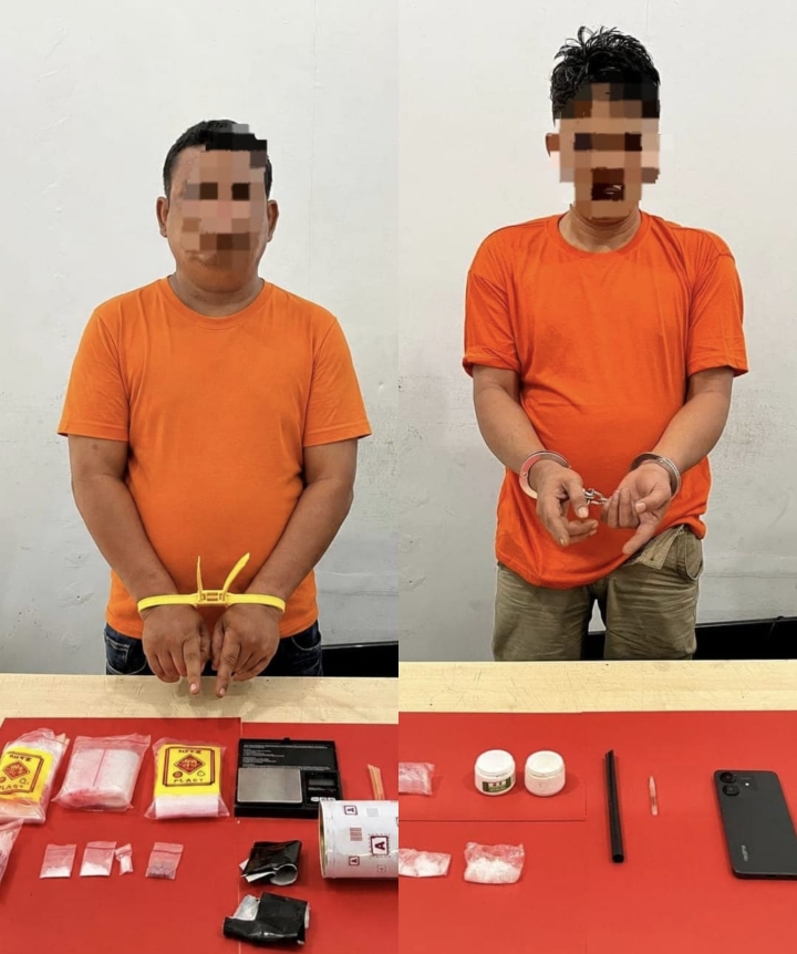 Bongkar Jaringan Narkoba, Polsek Kampar Tangkap Dua Pengedar, Amankan Sabu dan Pil Ekstasi