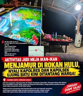 Judi Ikan-Ikan Menjamur di Rokan Hulu, Nyali Kapolres dan Kapolsek Ditantang Warga!