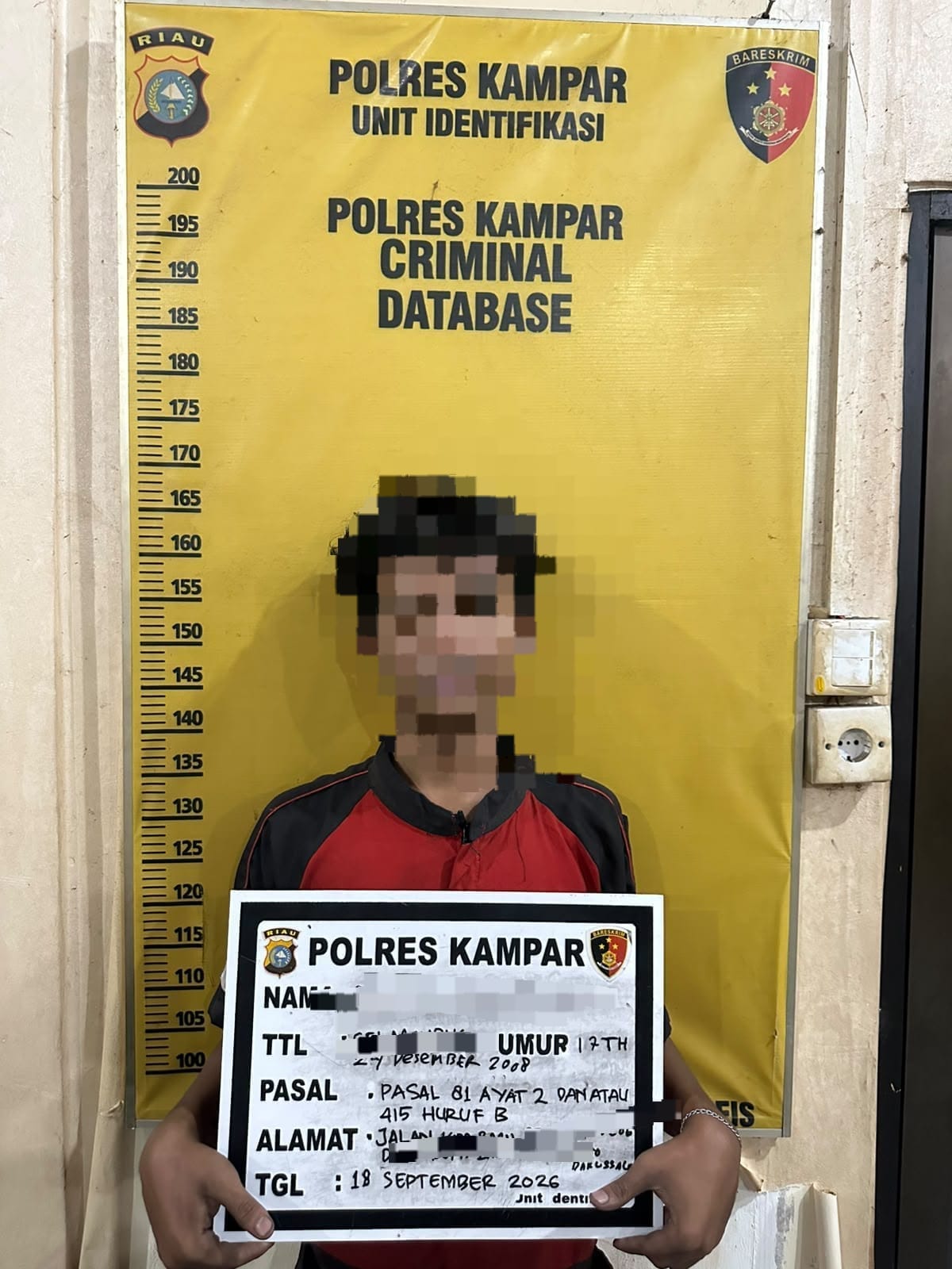 Polres Kampar Tangkap Pelaku Pencabulan, Pelaku dan Korban Sama-sama Anak Dibawah Umur 