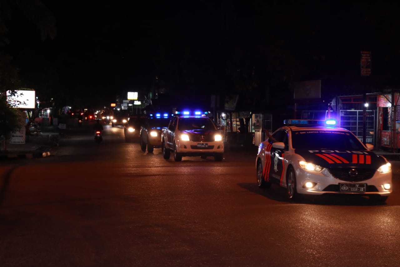 Amankan Malam Natal, Polres Kampar Gelar Patroli Gabungan Skala Besar