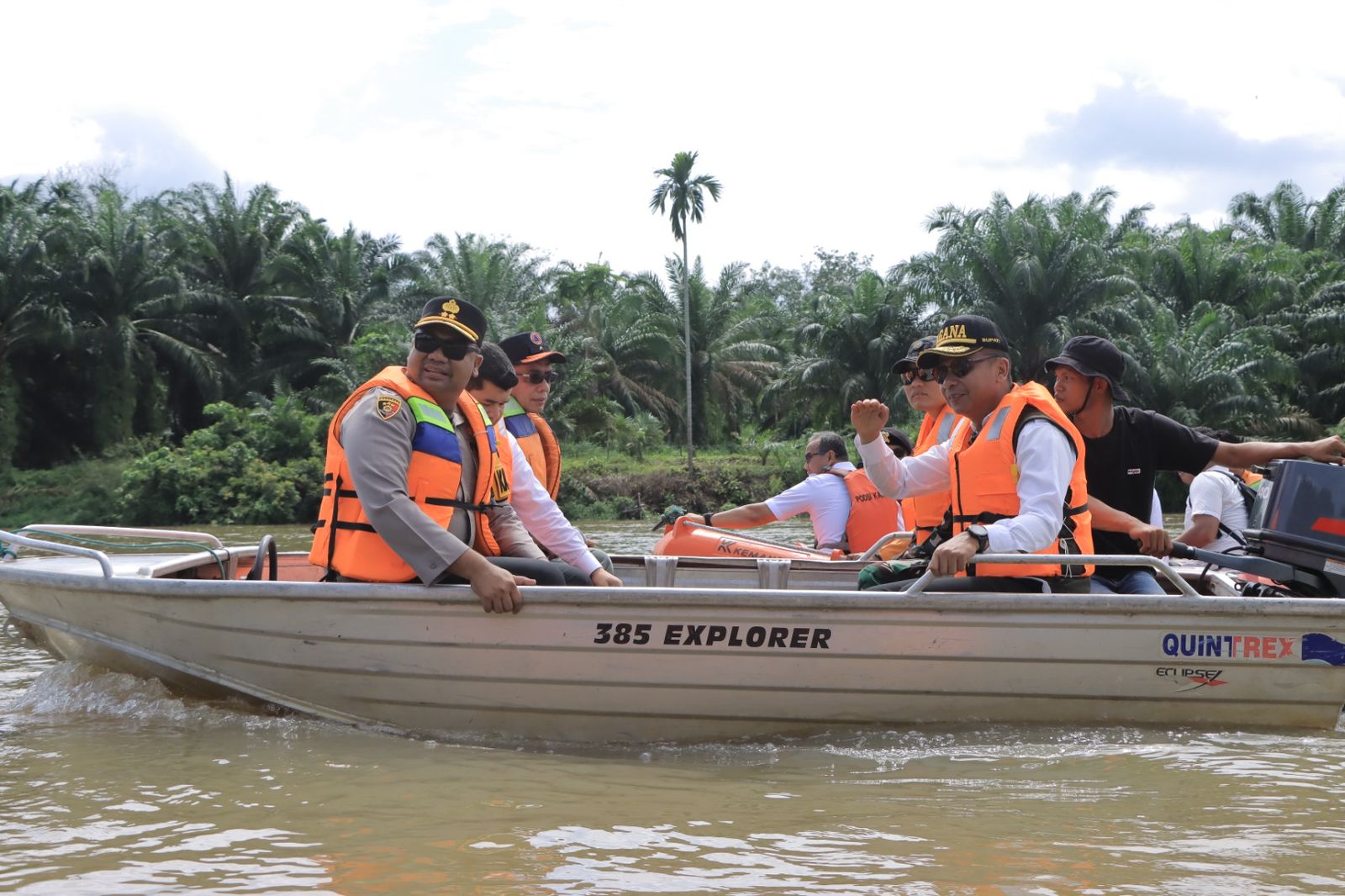 Bupati, Kapolres, Dandim Bersatu Pantau Sungai Kampar, Kapolres: Antisipasi Bencana, Lindungi Masyar