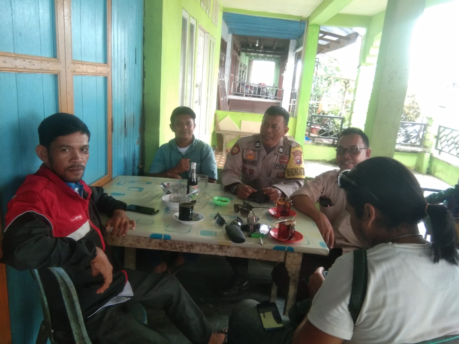 Menuju Pilkada Damai, Bhabinkamtibmas Polsek gaung Gelar cooling System.