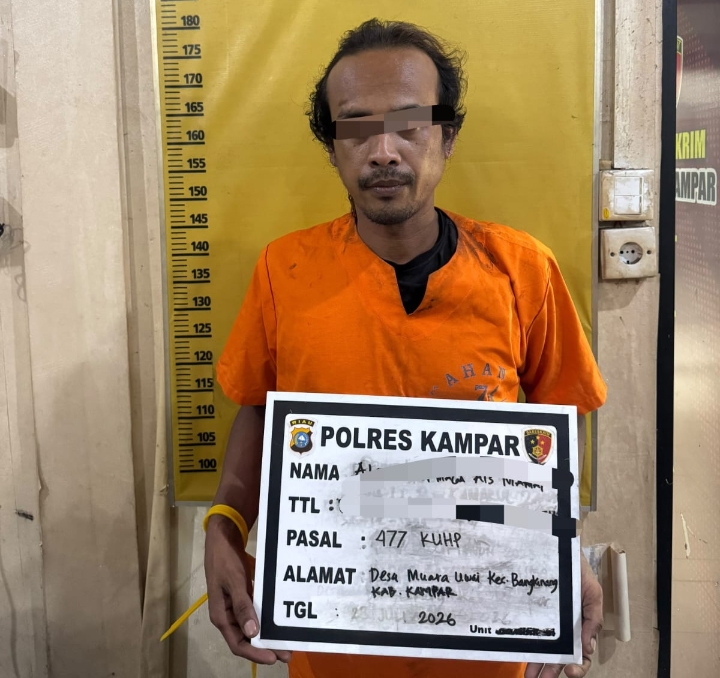 Polres Kampar Tangkap Pelaku Pencurian di Kantor Balai Penyuluhan