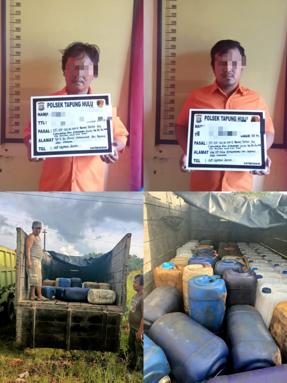 Dua Pelaku Penyalahgunaan BBM Bersubsidi Jenis Solar di Ringkus Polsek Tapung Hulu