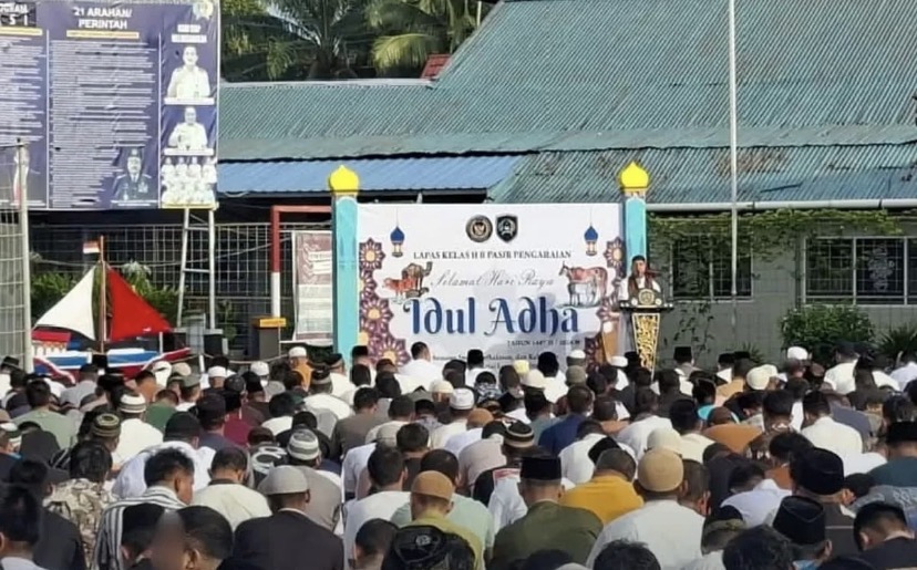 Lapas Pasir Pangarayan Laksanakan Shalat Idul Adha 1447 H Di Lapangan Lapas