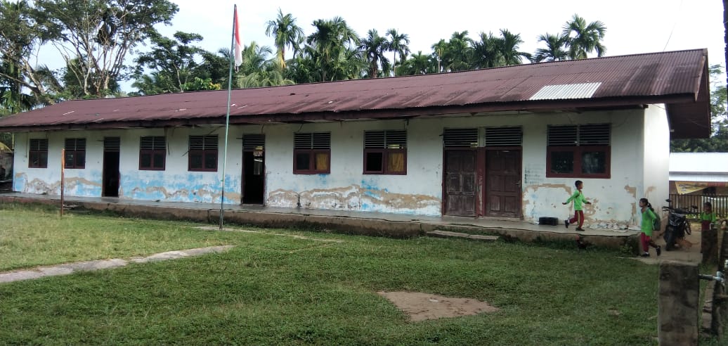 Gedung SDN 010 Desa Tanjung Medan Hampir Roboh, Safrudin Poti Wabub Rohul Akan Melakukan Perawatan