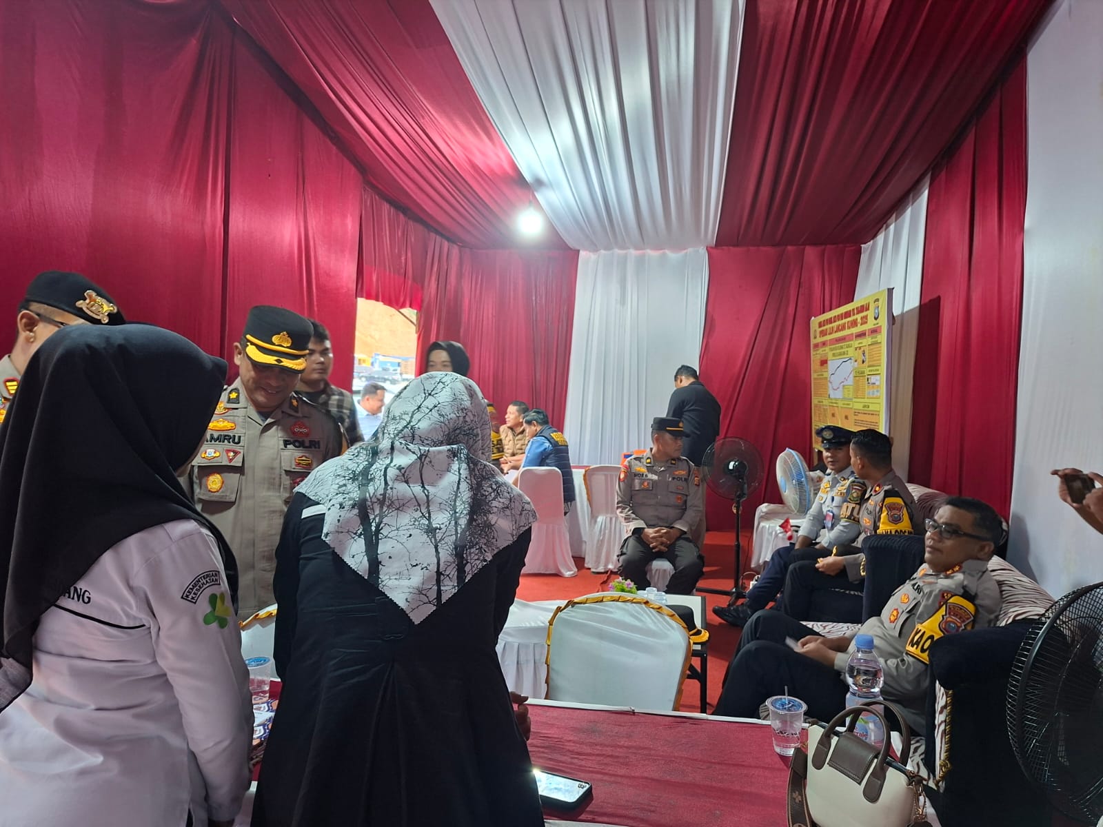 Kapolres Kampar Cek Pospam Exit Tol, Utamakan Pelayanan!