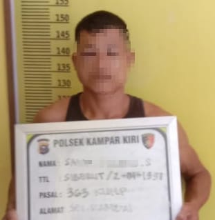 Tertangkap Tangan Oleh Warga, Pelaku Pencurian ini Diserahkan ke Polsek Kampar Kiri