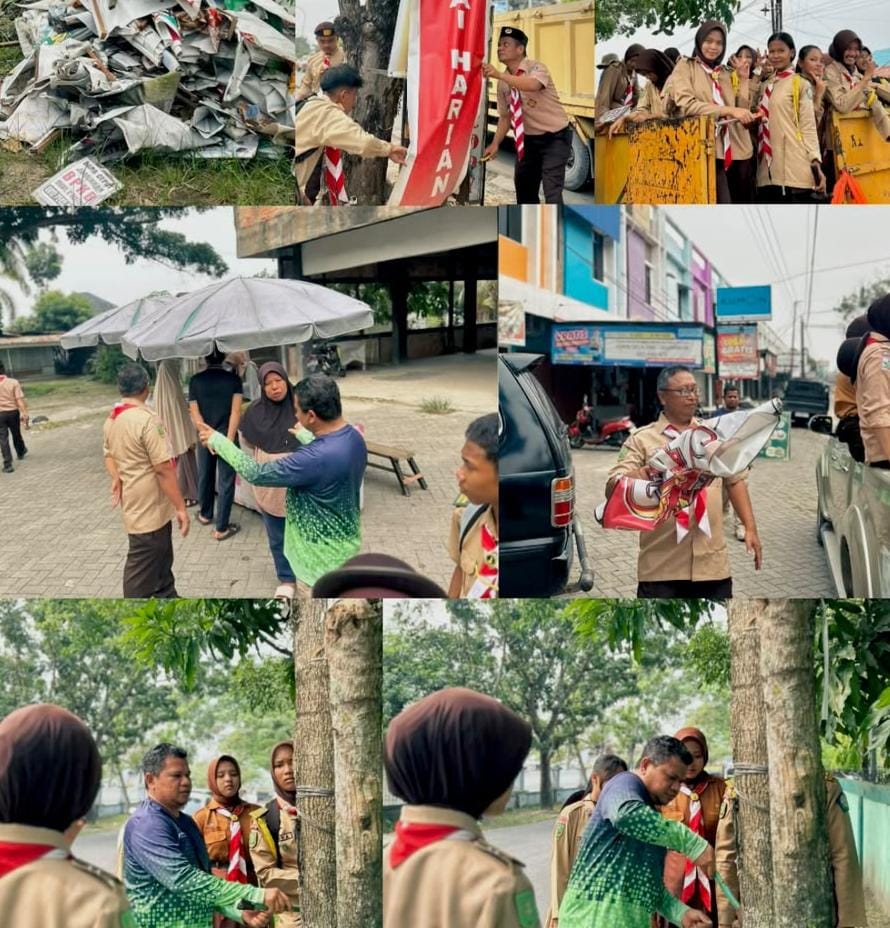 Saka Kalpataru Pekanbaru Bersihkan Baliho dan Paku di Pohon**