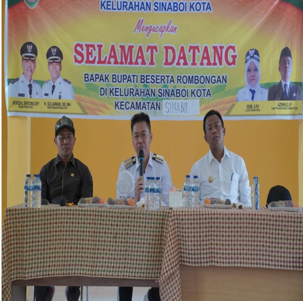 Resmikan Kantor Lurah Sinaboi Kota, Bupati Rohil Minta Dianggarkan Mobiler Kantor