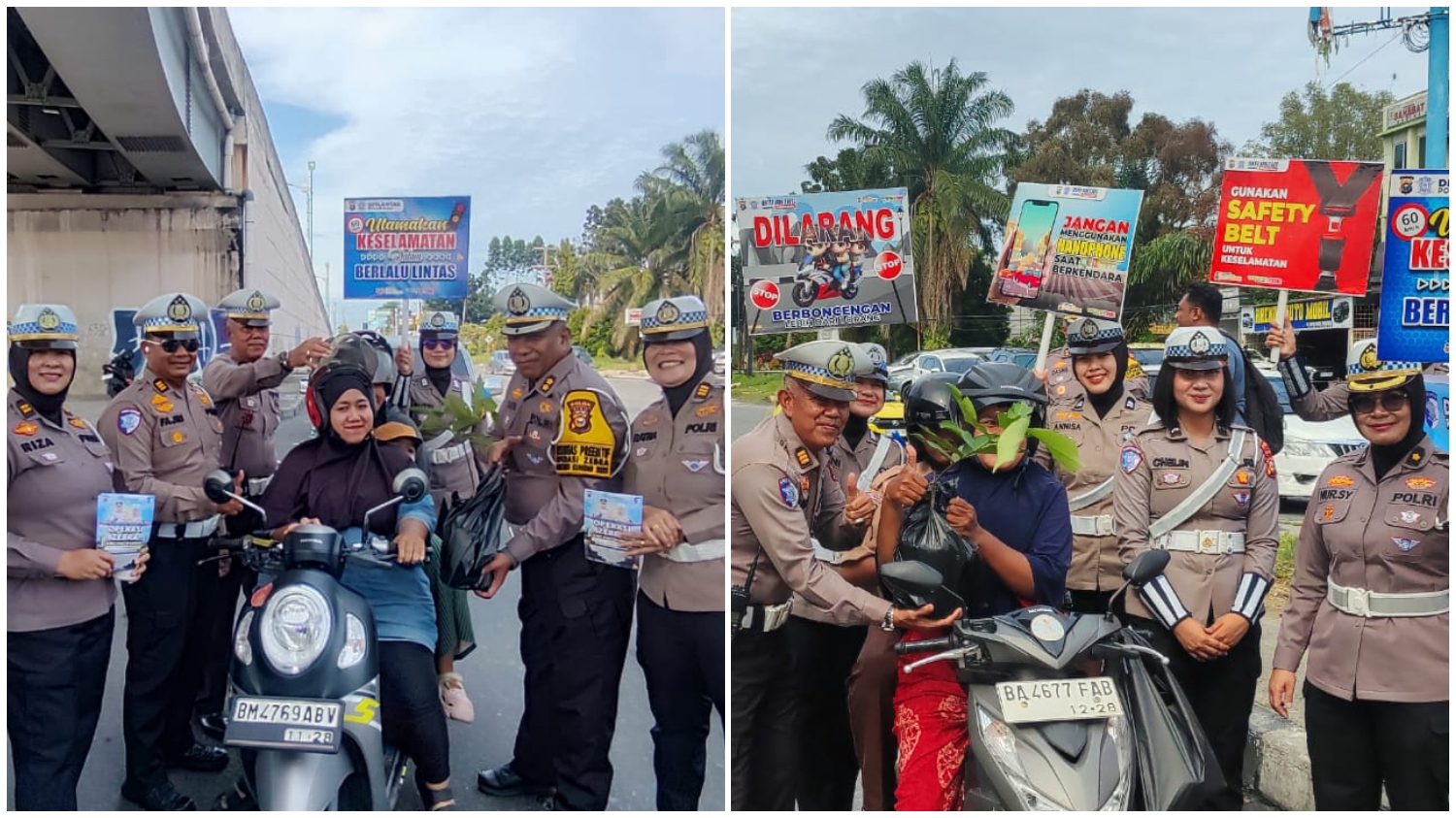 Hari ke5 Operasi Zebra 2025, Kasubdit Kamsel Ditlantas Polda Riau Pimpin Edukasi Kamseltibcarlantas