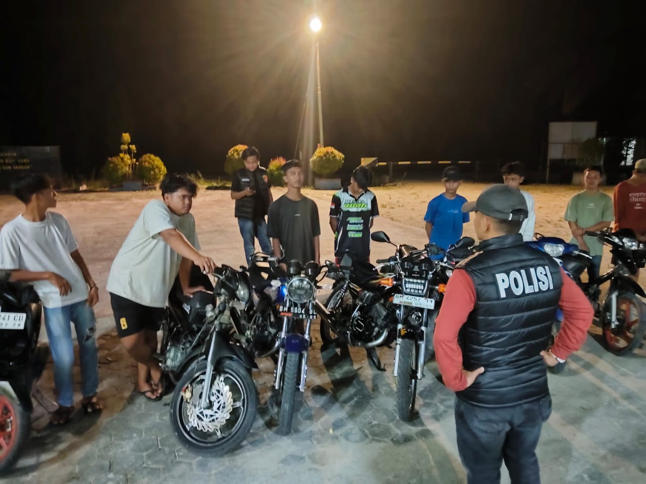 Jelang kedatangan RI 1, polsek Kampar Kiri Hilir tingkatkan Ops. KRYD. 