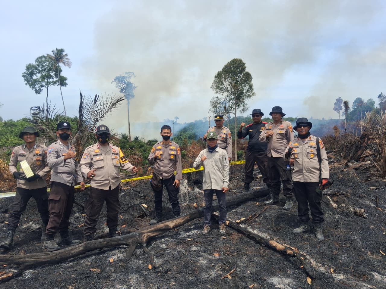 Hotspot Terpantau, Polisi Gerak Cepat ke Kampar Kiri, Kapolres: Jaga Hutan, Jaga Nyawa!