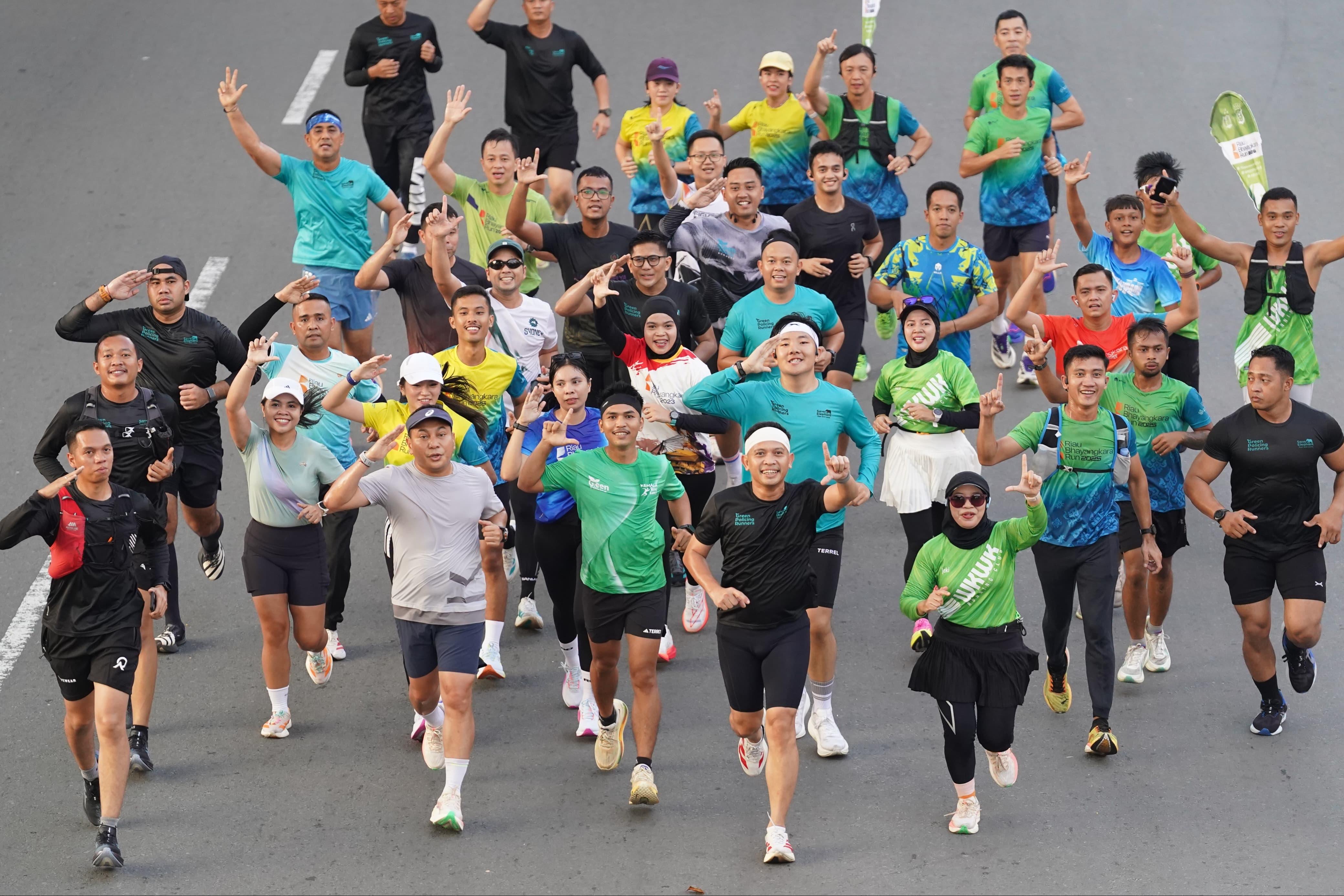 Polda Riau Launching Riau Bhayangkara Run 2026, Kapolda Ajak Masyarakat Jaga Lingkungan