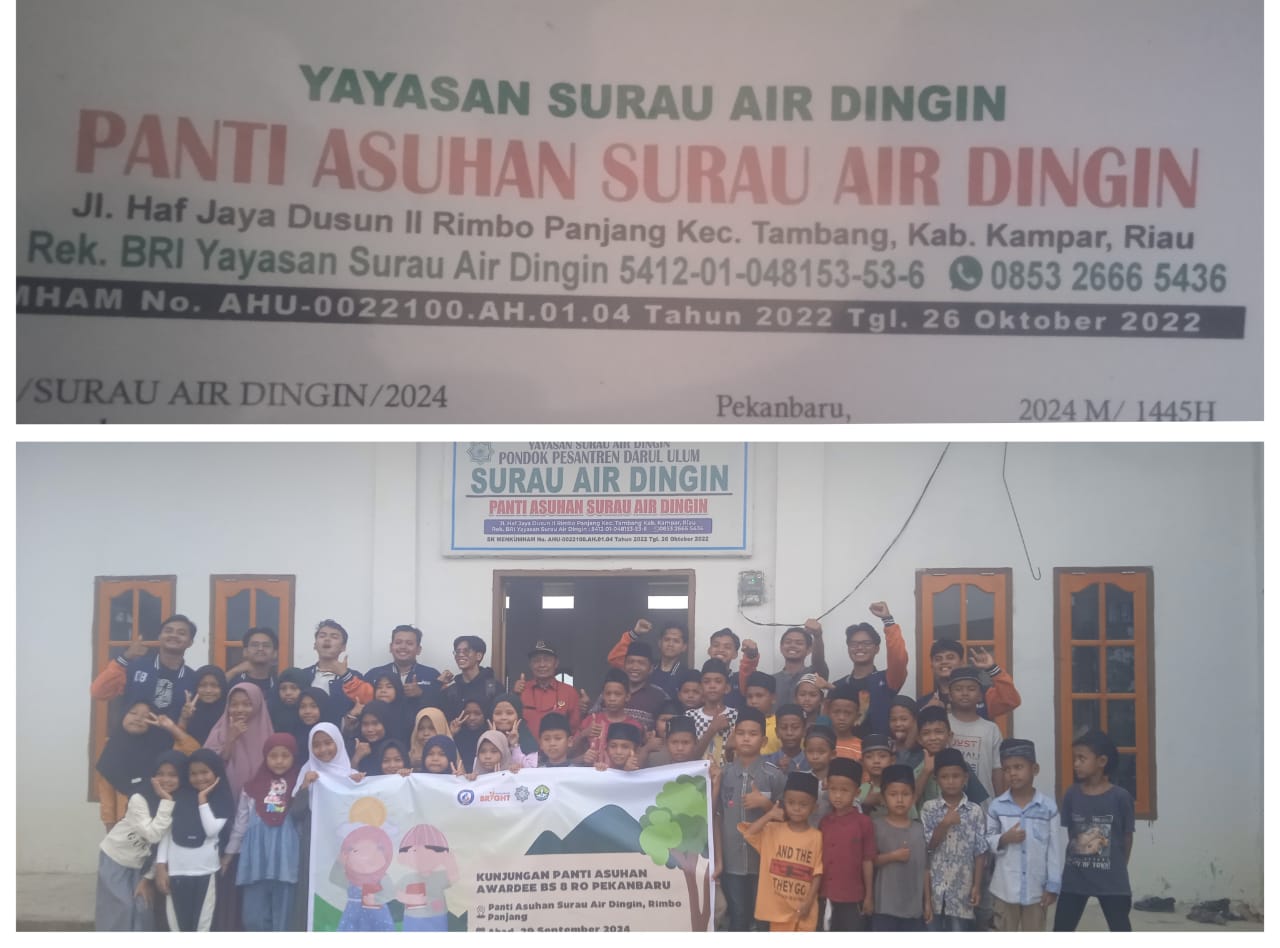 Panti Asuhan Surau Air Dingin  Rimbo Panjang Dikunjungi Mahasiswa UIN Sultan Syarif Kasim