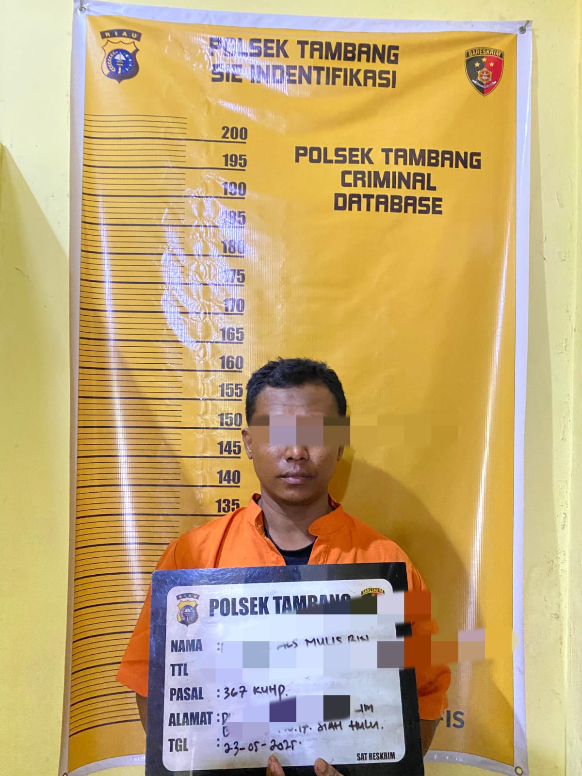Polsek tambang tangkap pelaku pencuri sepeda motor milik orang tuanya. 
