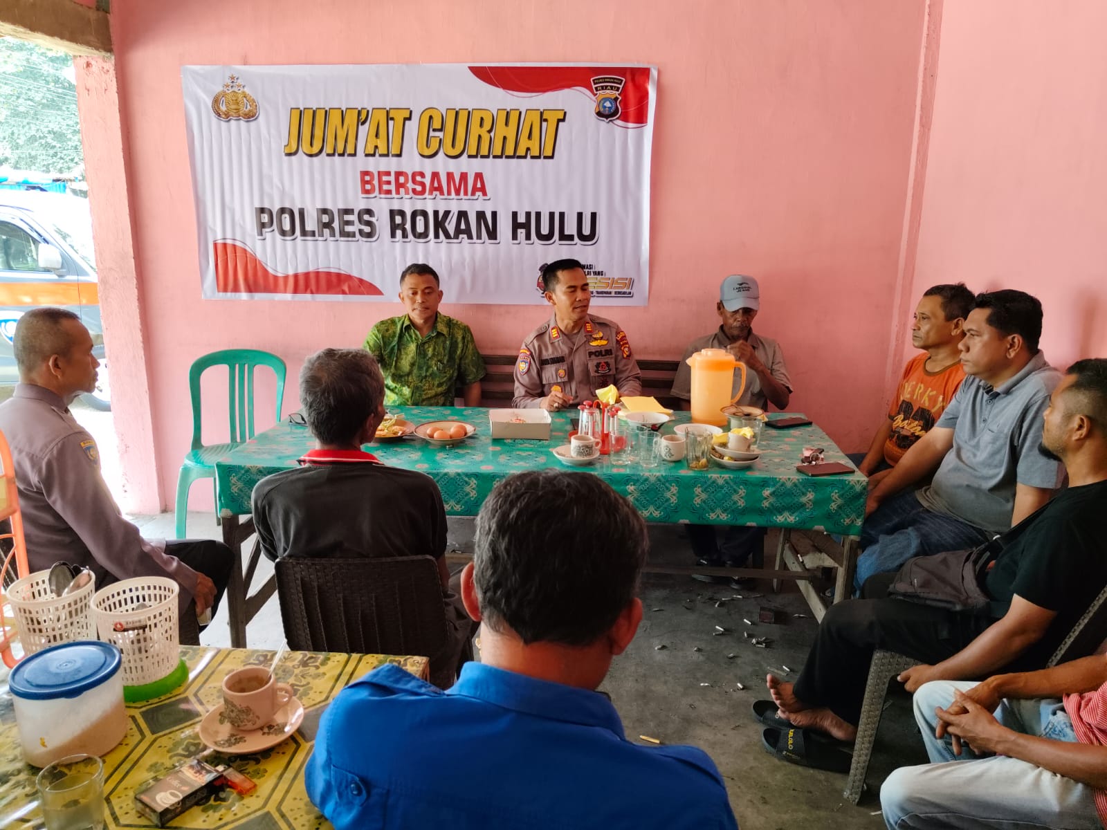 Wujudkan Situasi kamtibmas  Kondusif, Personil Sat Binmas Polres Rohul Giat Jumat Curhat 