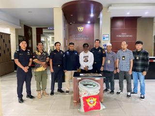 Bea cukai Gagal kan penyelundupan sisik teringgiling di perairan sapat