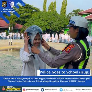 Police Goes to School di MAN 1 Kuok, Satlantas Polres Kampar Edukasi Keselamatan Berlalu Lintas dan 