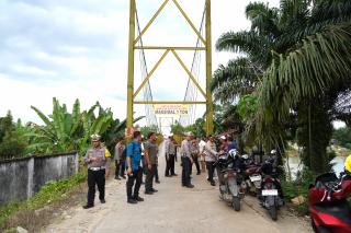 Dirlantas Polda Riau & PUPR Provinsi Riau Cek Kondisi Jembatan Sungai Rokan