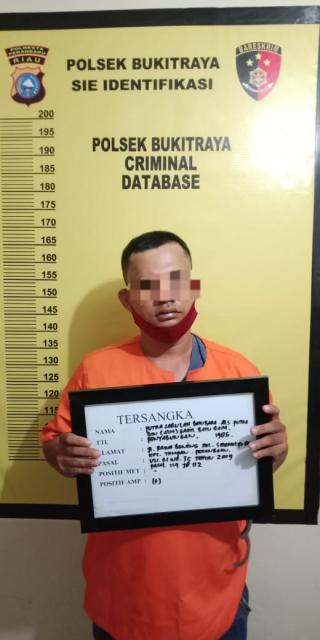 Polsek Bukit Raya Ringkus Seorang Tersangka Penyalahgunaan Narkotika.